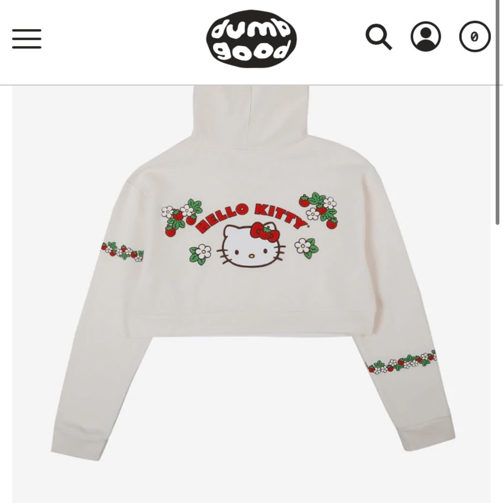 Dumbgood hello kitty cropped sweater